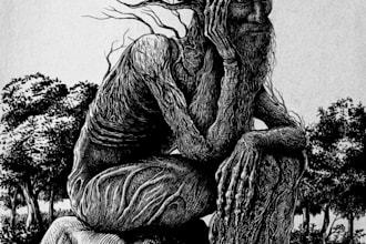 draw any illustration on engraving style