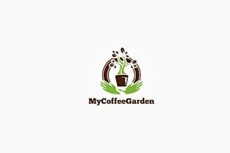 design amazing beautiful my coffee garden logo for your business