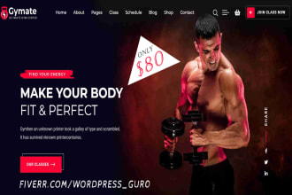 design attractive gym, sports, trainer, fitness website