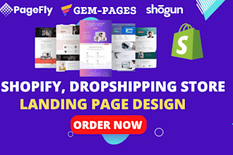build shopify product landing page with shogun, gempages