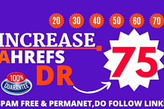increase your website domain rating 70 ahrefs dr 70 plus