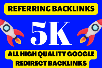 make 1k to 3k seo backlinks referring domains redirection