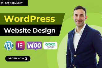 create responsive wordpress website design using elementor, crocoblock