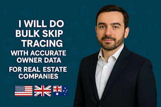 do bulk skip tracing with accurate owner data for real estate companies USA UK