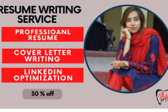write your CV, resume, cover letter and optimize linkedin