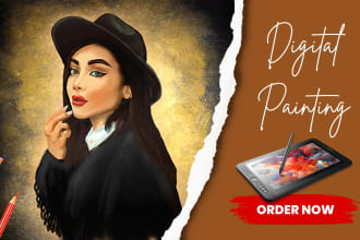 draw a realistic digital painting from your image