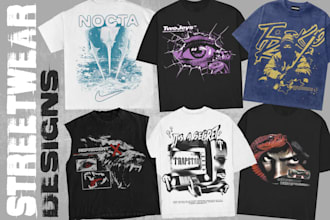create vintage luxury streetwear designs