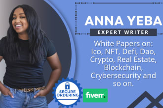 write design nft crypto real estate hospitality stock market company white paper