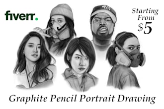 draw realistic pencil portrait for you