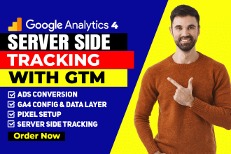 setup google analytics 4, ga4, server side tracking with GTM