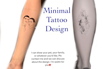 do unique microrealistic linework, minimal tattoo design