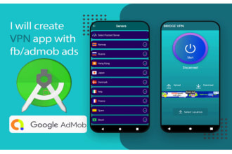 provide best vpn app with admin panel for admob and fb ads