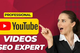 be your youtube video SEO expert and manager
