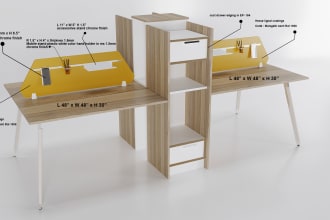 draw home and office furniture drawings for you in autocad