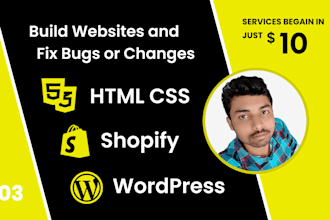 Hot Review!  do any website work in wordpress, shopify, HTML CSS