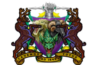 do make coat of arms heraldic family crest logo for you