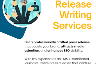 write press releases and do media publicity