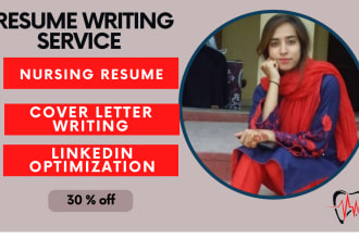 write nursing, healthcare, doctor resume, cover letter and linkedin profile