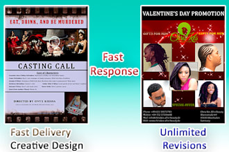 design musical, party, any events flyer, poster or brochure