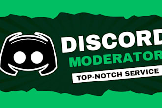 be your discord server moderator and community manager