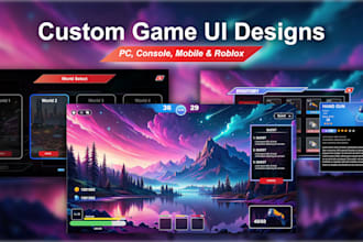 design perfect game UI, gui, hud for consoles, PC and mobile