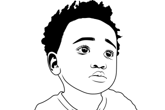 draw your portrait photo in black and white vector line art