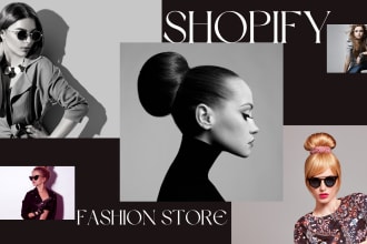 create a shopify fashion store or shopify clothing website
