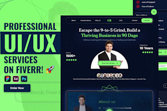 modern user centric landing page design for shopify store