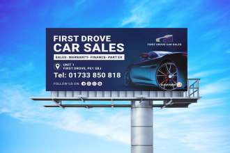 design a sales creator billboard, sign yard, signboard or signage