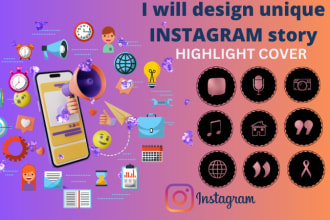 design unique instagram story highlight cover icons