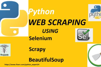 do python web scraping using selenium and scrapy