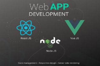 build website in vue js, nuxt js, react js, next js, gatsby js, node js