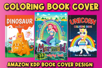 design KDP coloring book cover and coloring pages for KDP