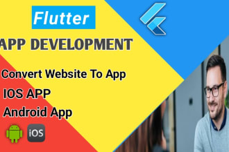 convert your website in app flutter UI and UX design
