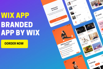 create branded app by wix for ios and android