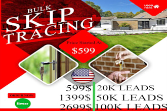 do bulk skip tracing for real estate