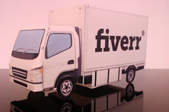 make a papercraft box truck with your logo on it