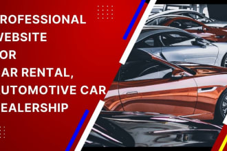 design professional website for car rental, automotive online car dealership web