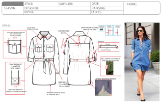 make fashion tech pack with flats for production