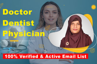 build doctor, dentist, physician contact email list, lead generation