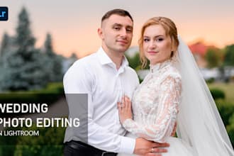 do wedding photo editing, culling, batch process, event retouching in lightroom