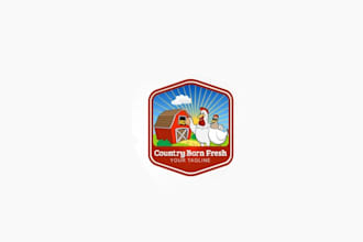 do premium amazing country barn fresh logo fast delivery