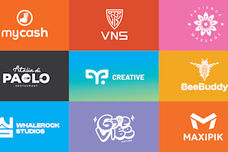 create 2 logo concepts including all files
