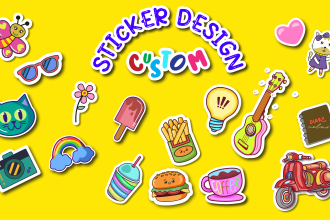 create awesome sticker packs custom design for you