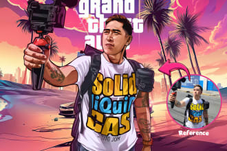 draw your photo into gta 6 wallpaper