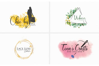 do watercolor feminine logo design