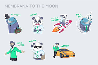 design telegram crypto animation stickers