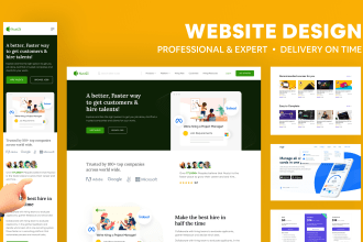 design web page responsive website, landing page UI UX design or psd mockup