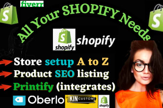 do shopify store setup, shopify speed, shopify design