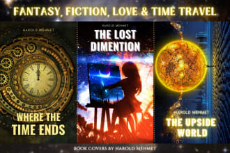 design fantasy, fiction, thriller, time travel, romantic ebook and book cover